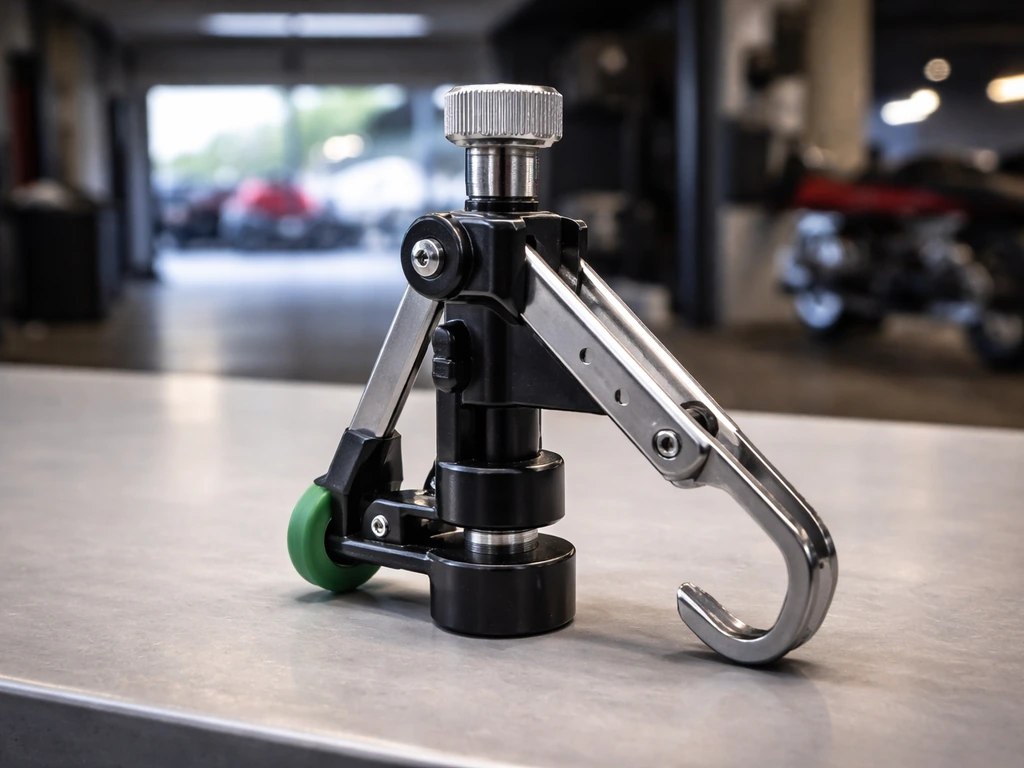 Chain Monkey tool on a desk with a subtle motorsport background, suggesting business identity and finance analysis