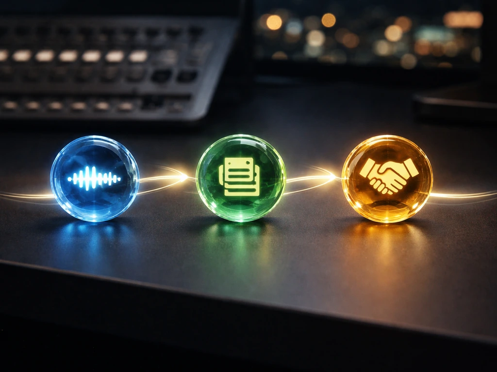 Minimal photo of music streaming royalty concept with streaming, publishing, and licensing symbols in a clean scene